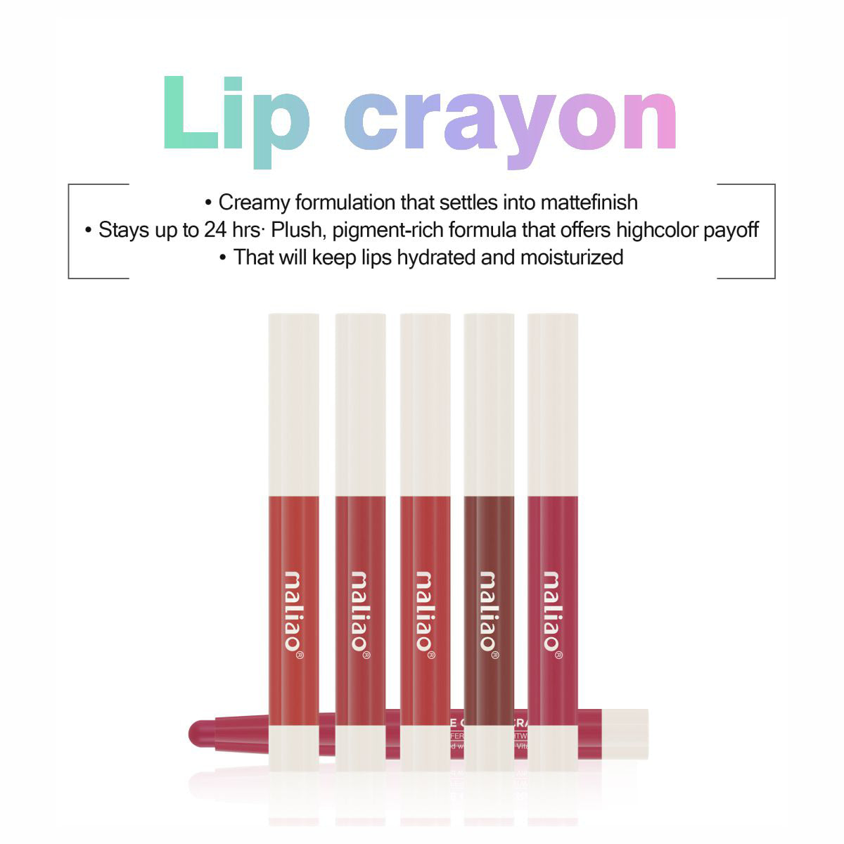 Maliao Matte Cat Lip Crayon - Transfer-Proof & Lightweight Long-Lasting Color Maliao Professional Makeup